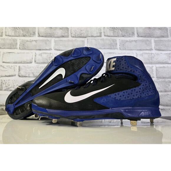 Nike 599235-014 Air Huarache Pro 3/4 Mid Metal Baseball Cleats Men's Size 16 - Picture 1 of 6